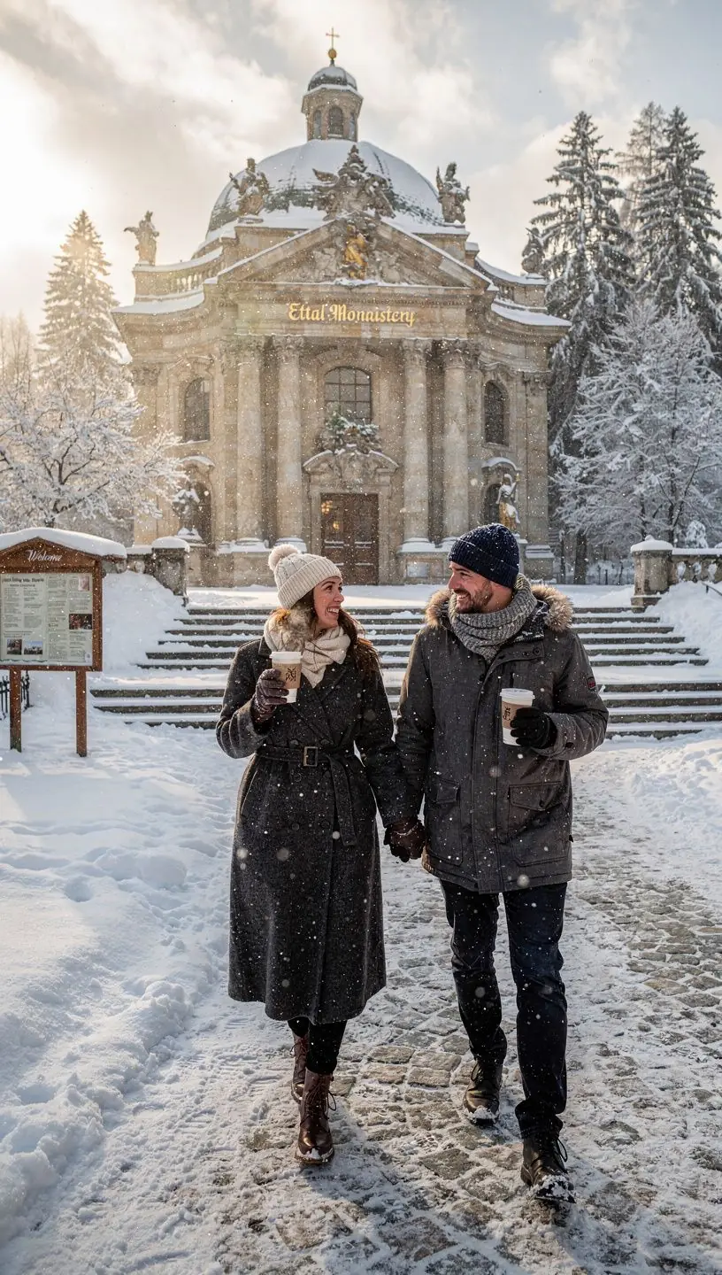 Die Klosterbibliothek mit alten, wertvollen Büchern und einem historischen Ambiente.